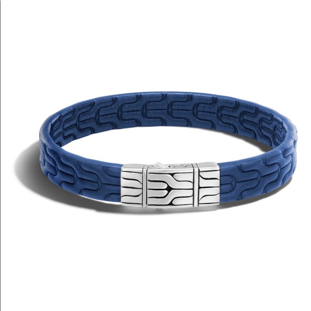 John Hardy Embossed Leather Bracelet